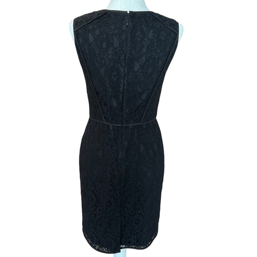 Ann Taylor Fitted Lace Cocktail Dress Women's Size 2 Little Black Dress 35”L - Picture 2 of 11